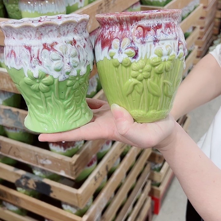 有孔，凑单福利满10元发货陶瓷多肉花盆！