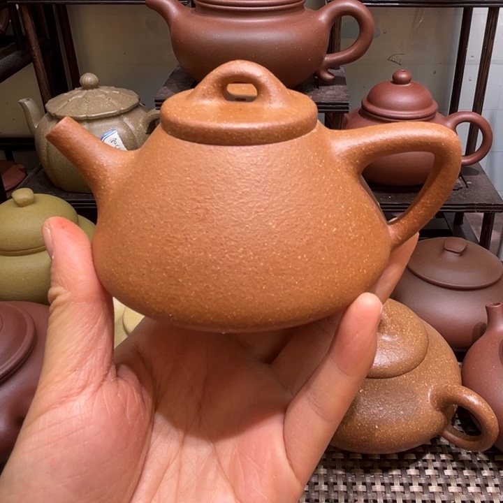 茶壶紫砂微瑕黄降坡子冶石瓢180cc