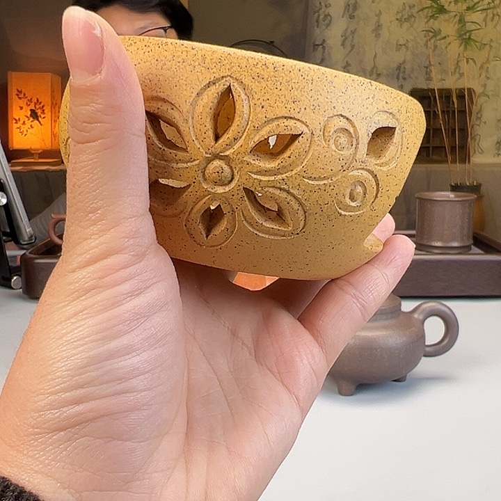 紫砂温茶器镂空温茶器