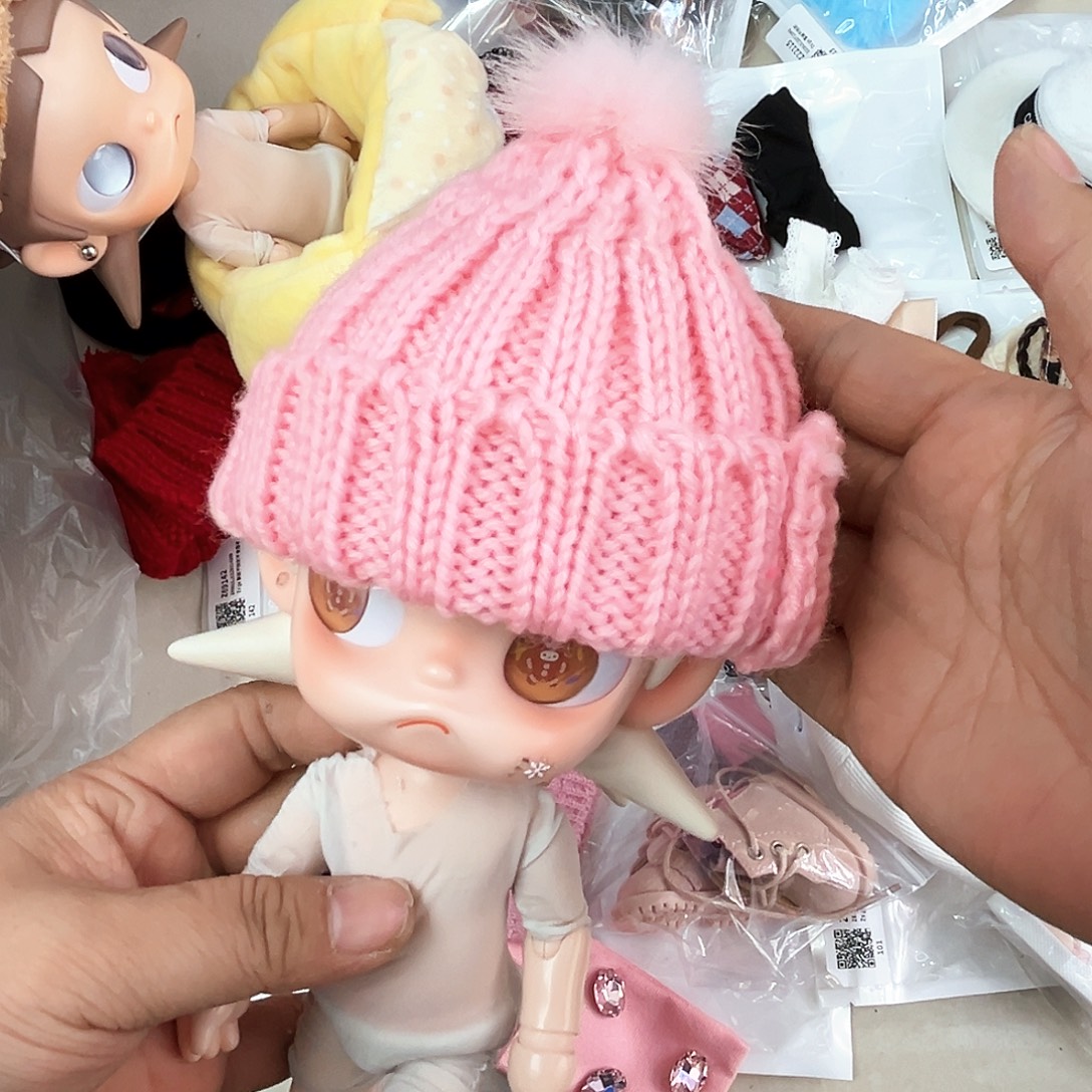 粉色帽子针织新款