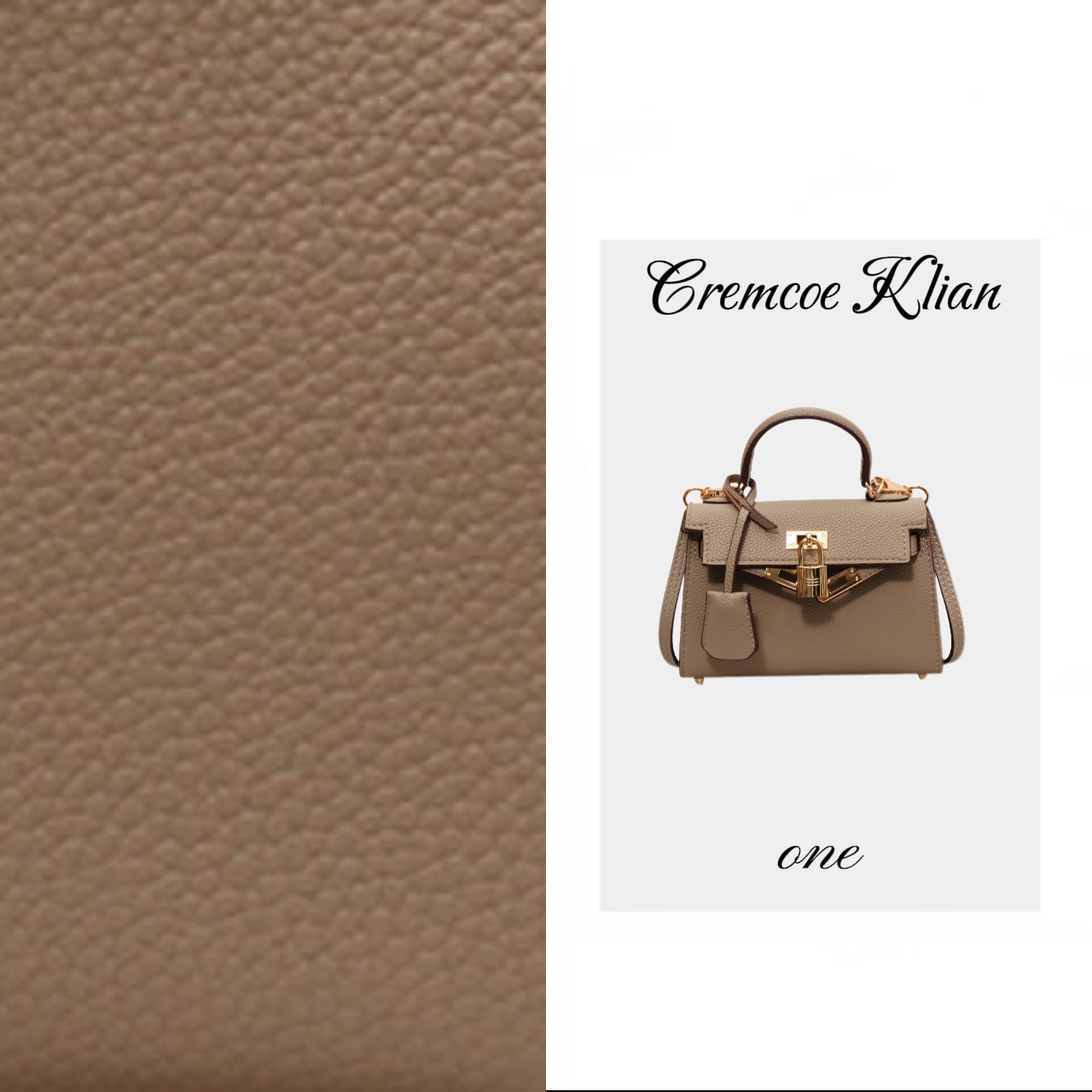 凯莉荔枝纹53019大象灰mini号19*6*13m轻奢时尚百搭女士单肩包