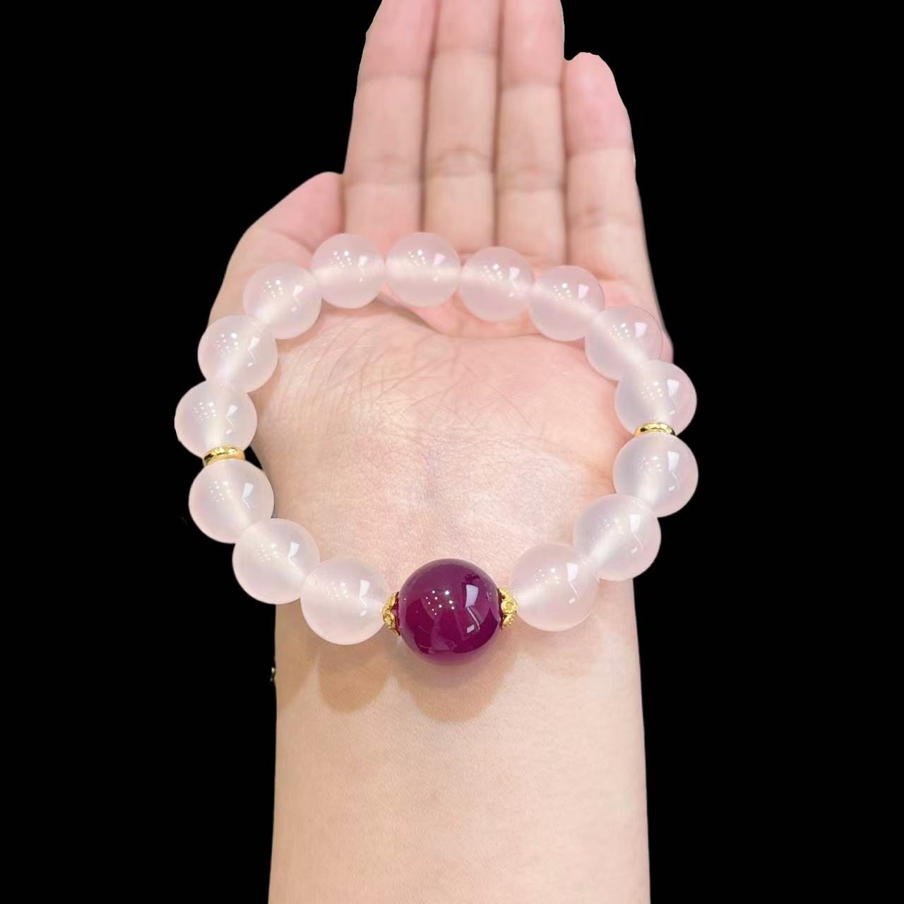 全玉化血L玉珠DIY手串12mm A46-24