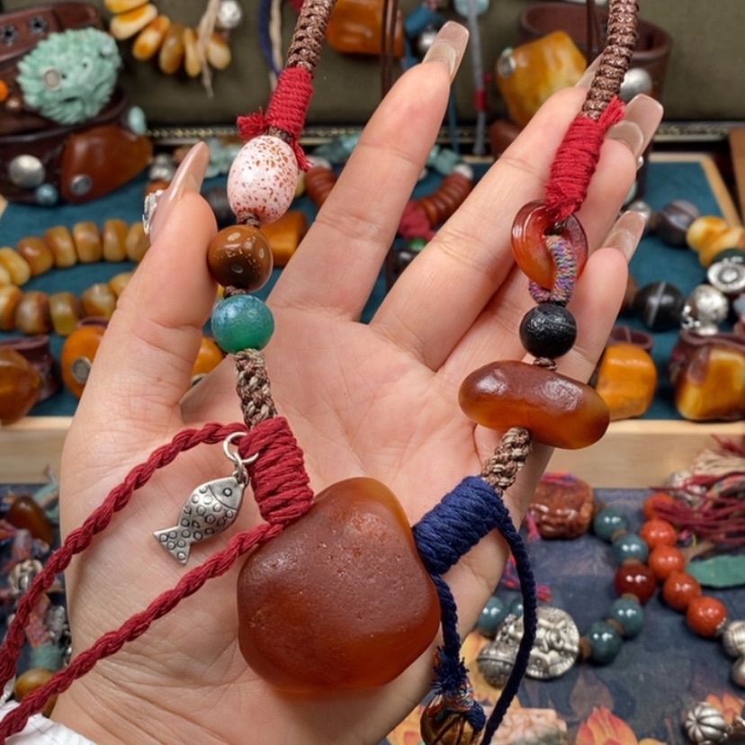 【闪购商品】蜜蜡颈饰未镶嵌项链