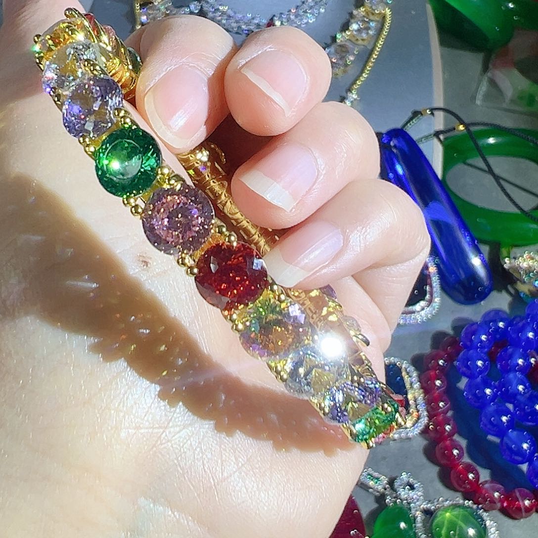 娜***样花岗石钨合金红色蓝色大宝贝