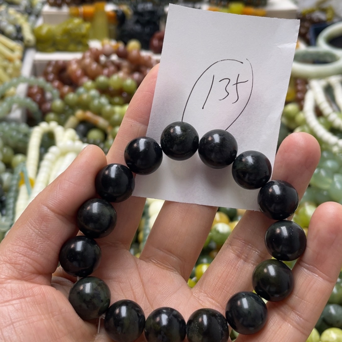 蛇纹石玉手链未镶嵌