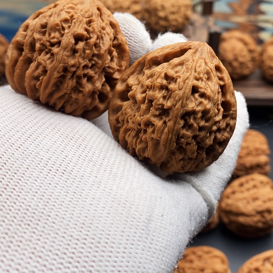 把件文玩核桃9高桩三角