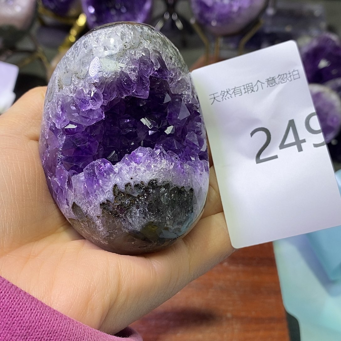 珠宝半成品紫晶未镶嵌