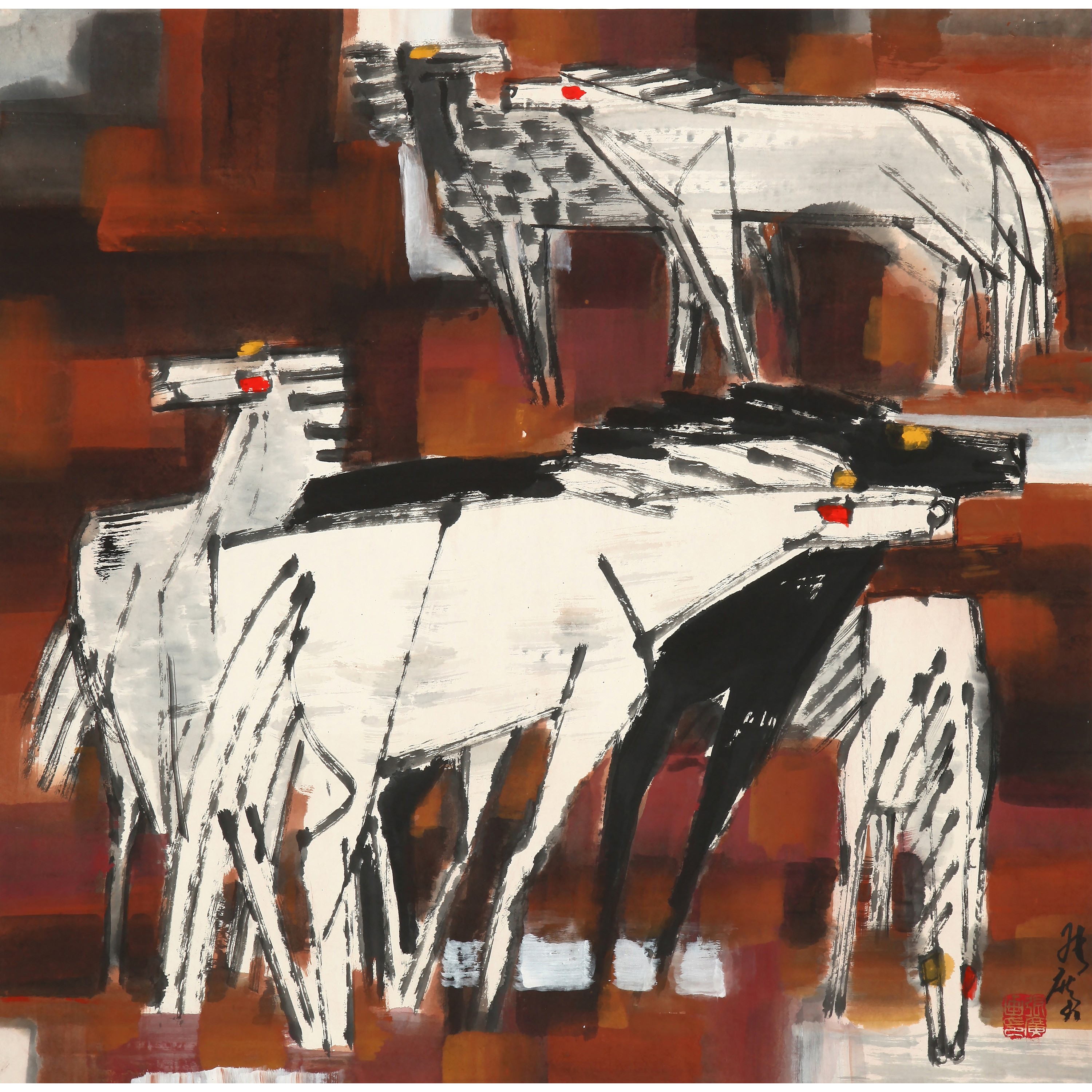 9938、 张广 骏马图【宣德99拍卖】