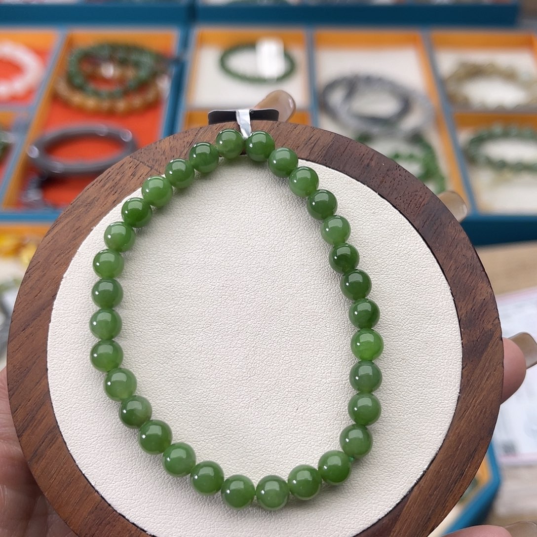 小***糖和田玉未镶嵌手串Z58卡6