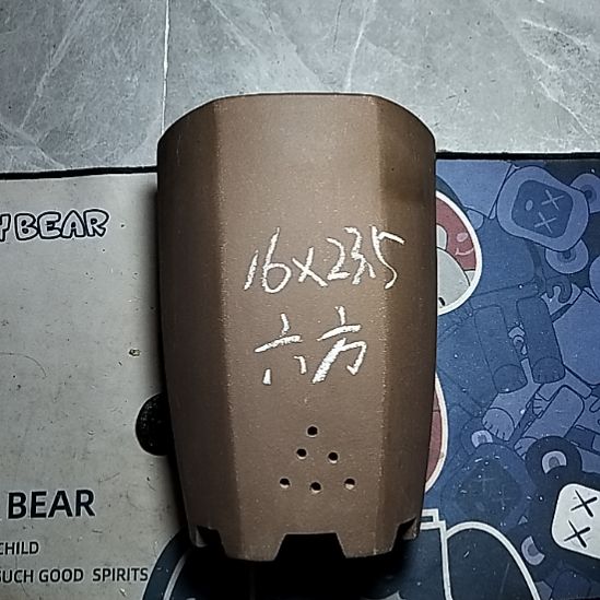 棱***岚六方紫砂花盆两个花盆