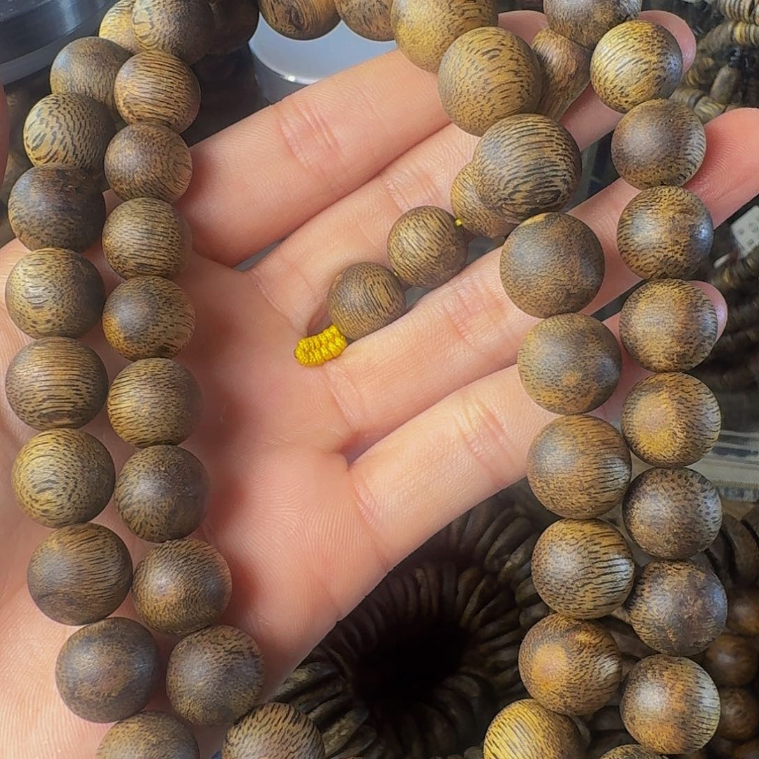 沉香手串顺珠46克圆珠