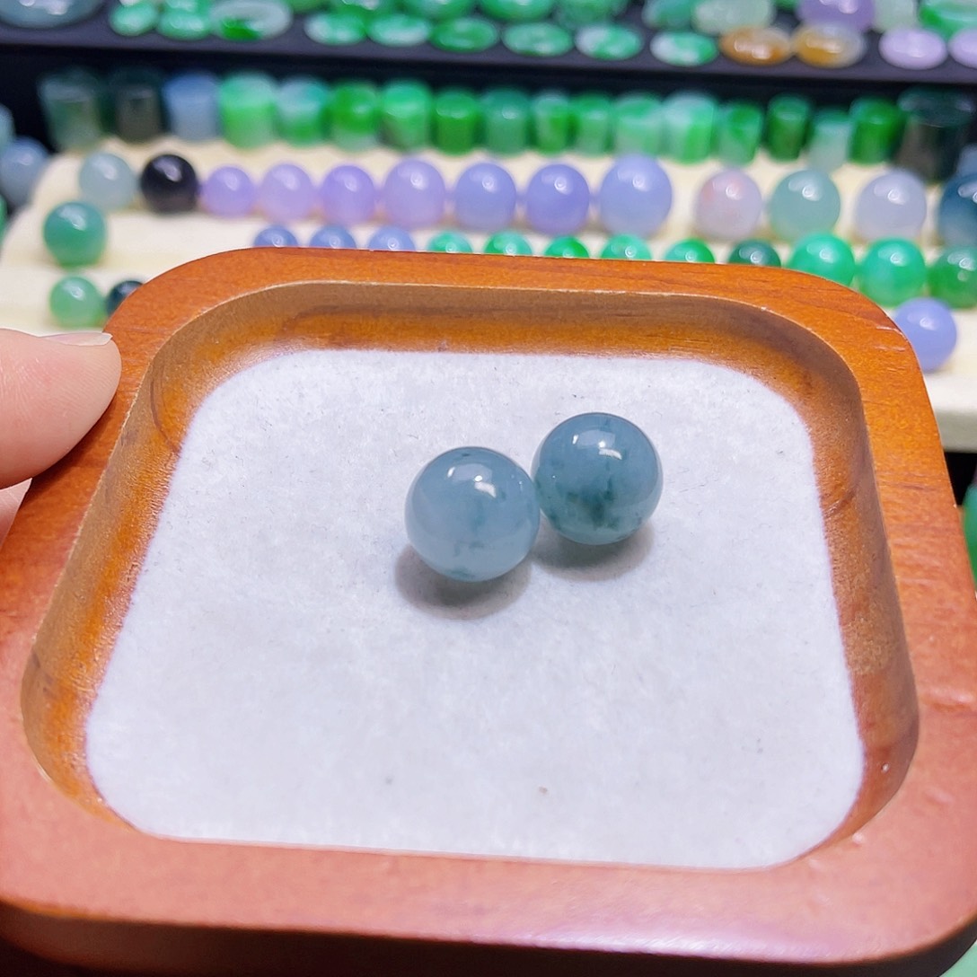 翡翠散珠天然缅甸翡翠圆珠