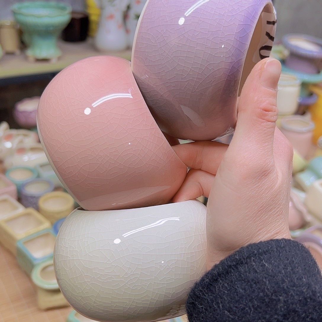 红陶陶瓷花盆当场满12包邮