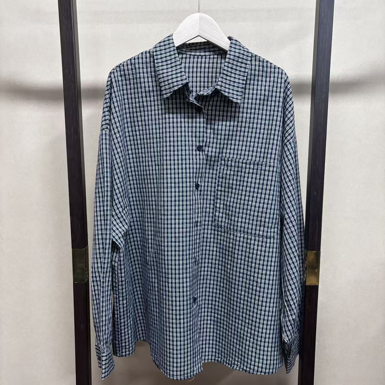 （8792格子衬衫）简约日常通勤格子衬衫74