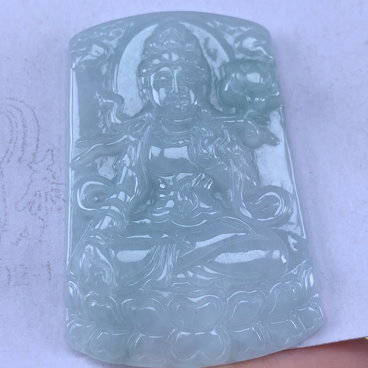 颈饰未镶嵌翡翠真*大势至菩萨吊坠