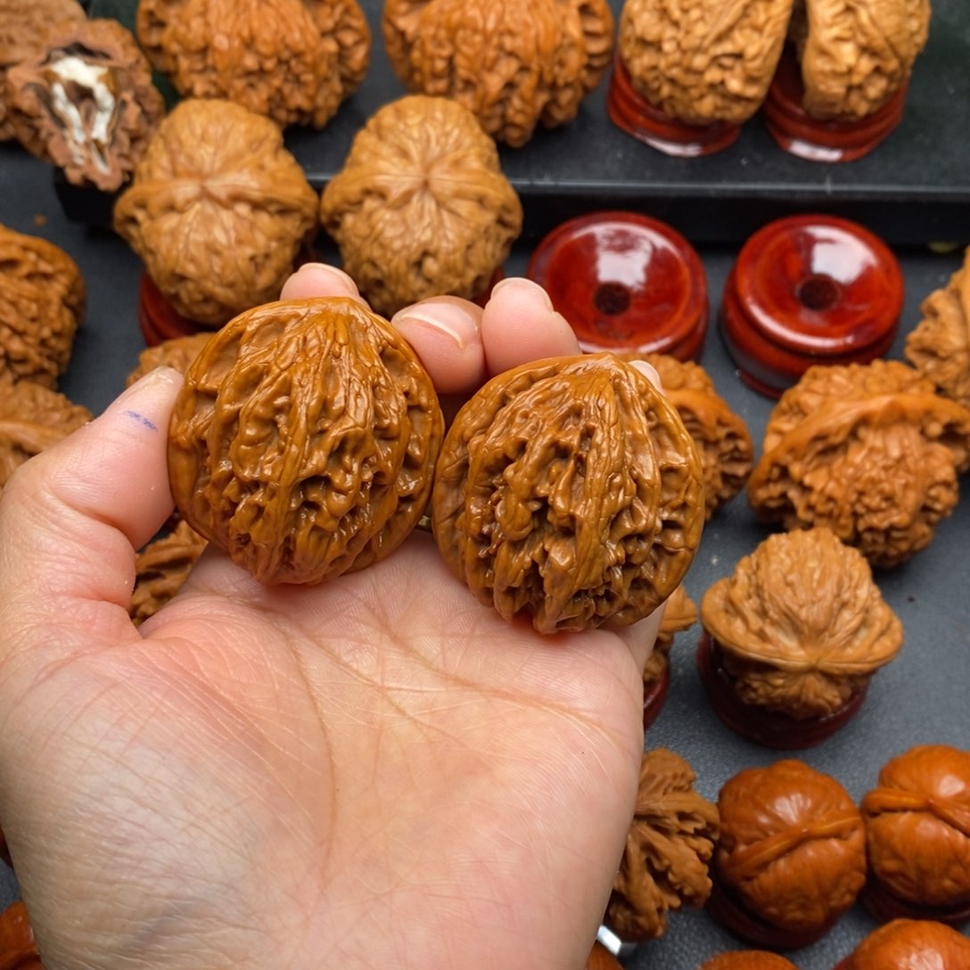 把件文玩核桃39虎头