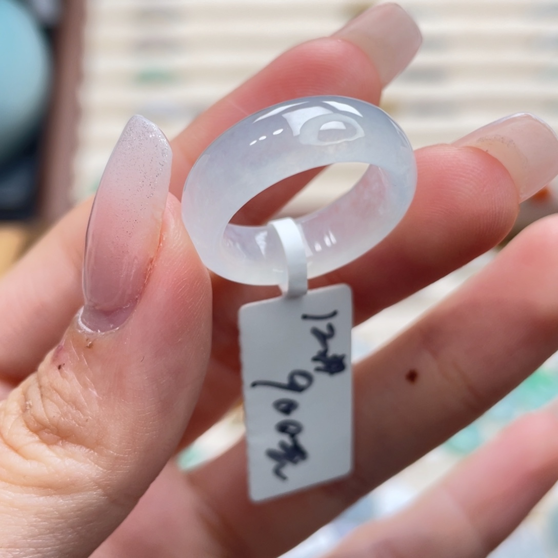 翡翠未镶嵌戒圈a13港圈12高冰高透白冰