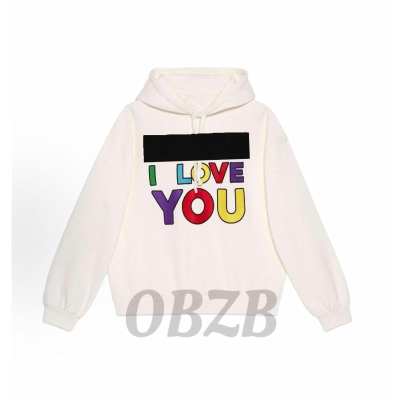 OBZB【G男女同款卫衣】logo字母印花连帽卫衣时尚舒适宽松卫衣 2070