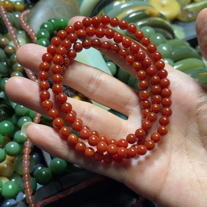 南红玛瑙合金手链