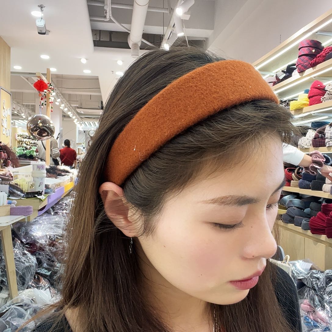 皮质非金属南瓜色发箍