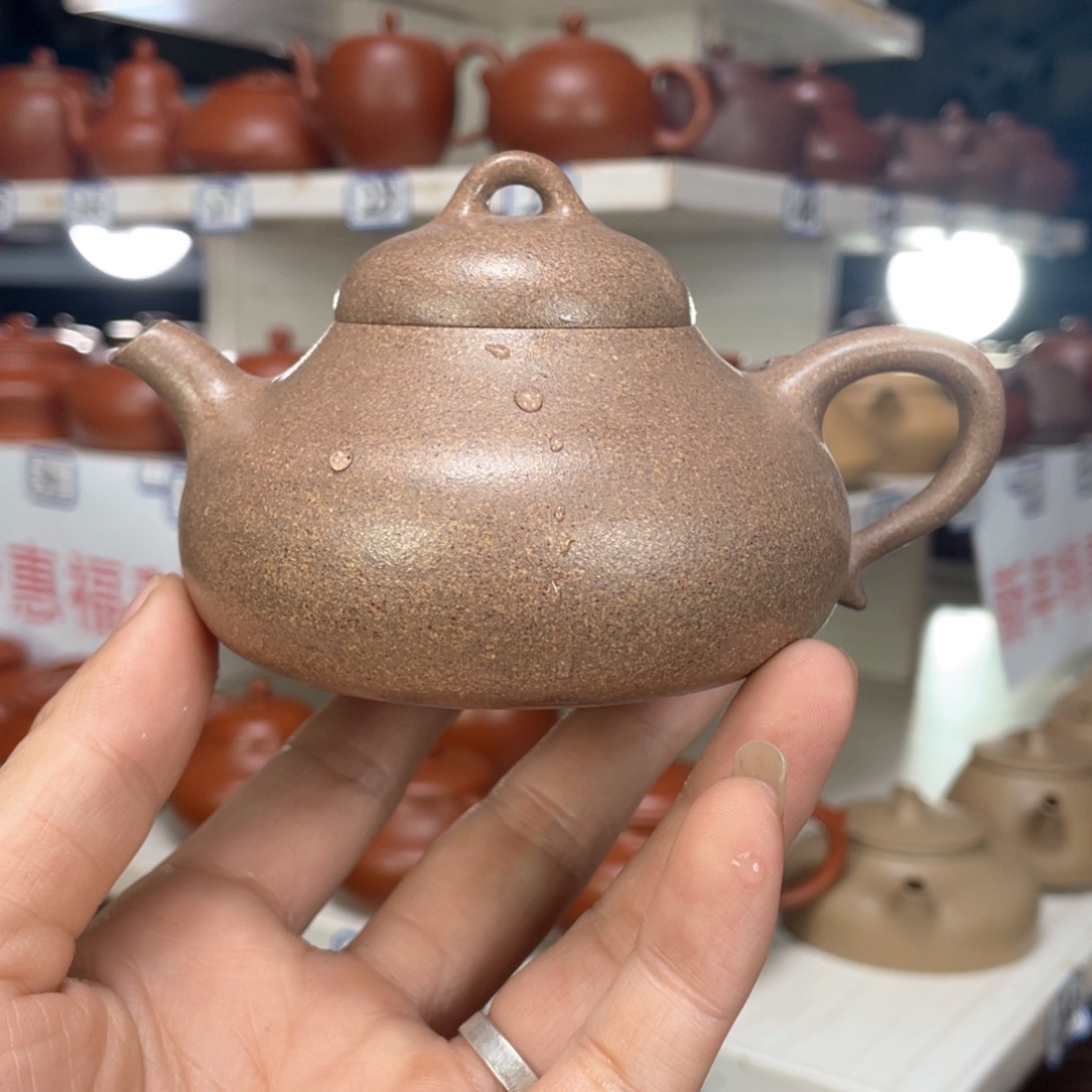 紫砂茶壶五彩段全手工200毫升