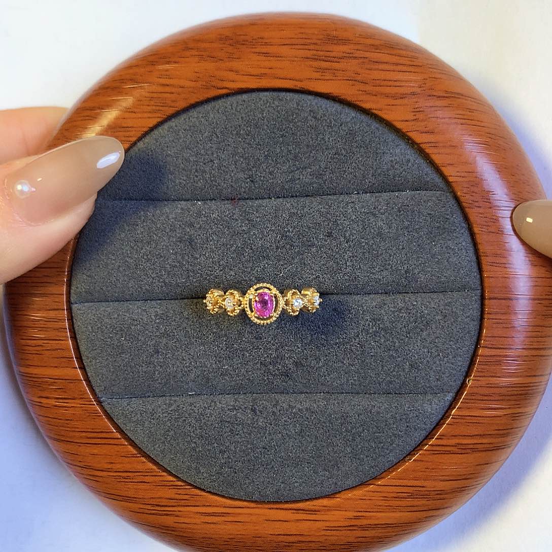 蓝宝石戒指银S925镶嵌