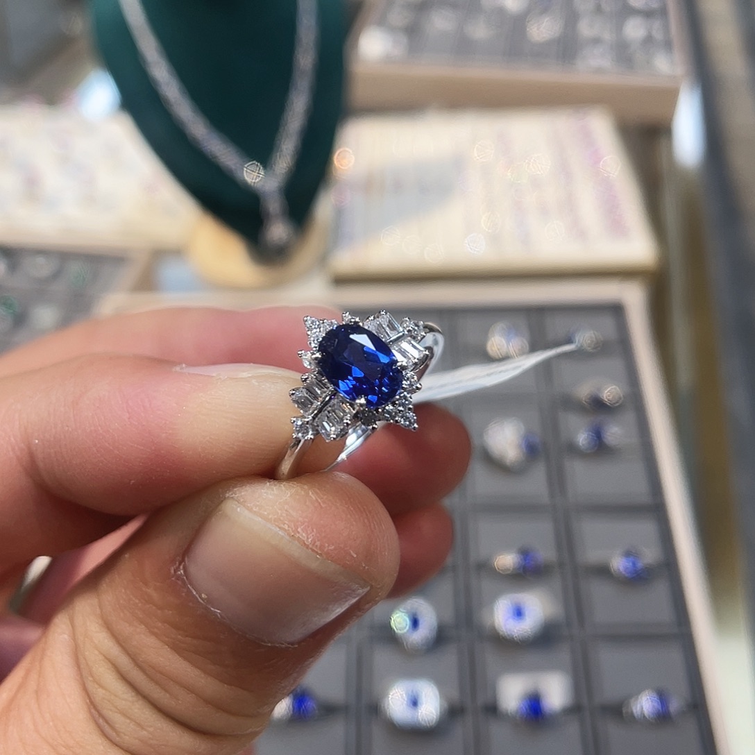 925银培育宝石实心s925银镶嵌