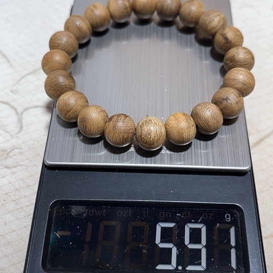 沉香木手串沉香佛珠手串单圈，1.0 cm
