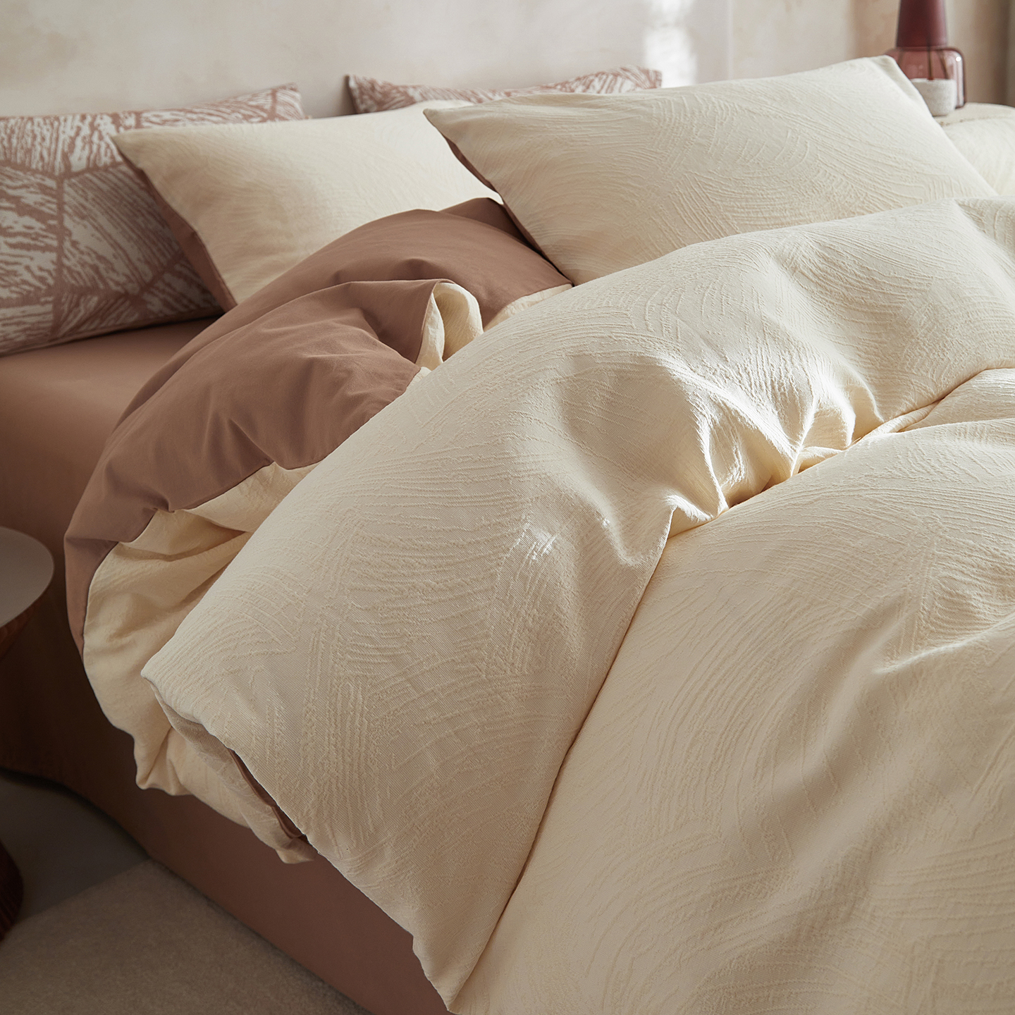 LUOCHENG/漯承2025新款全棉加厚磨毛提花简约亲肤四件套高级感