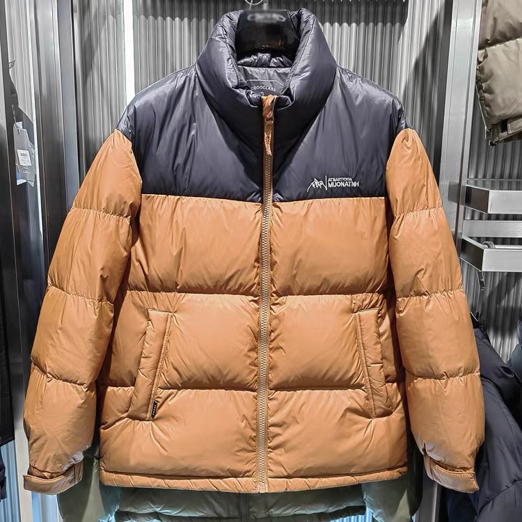 冬季常规款立领男士羽绒潮流拼色