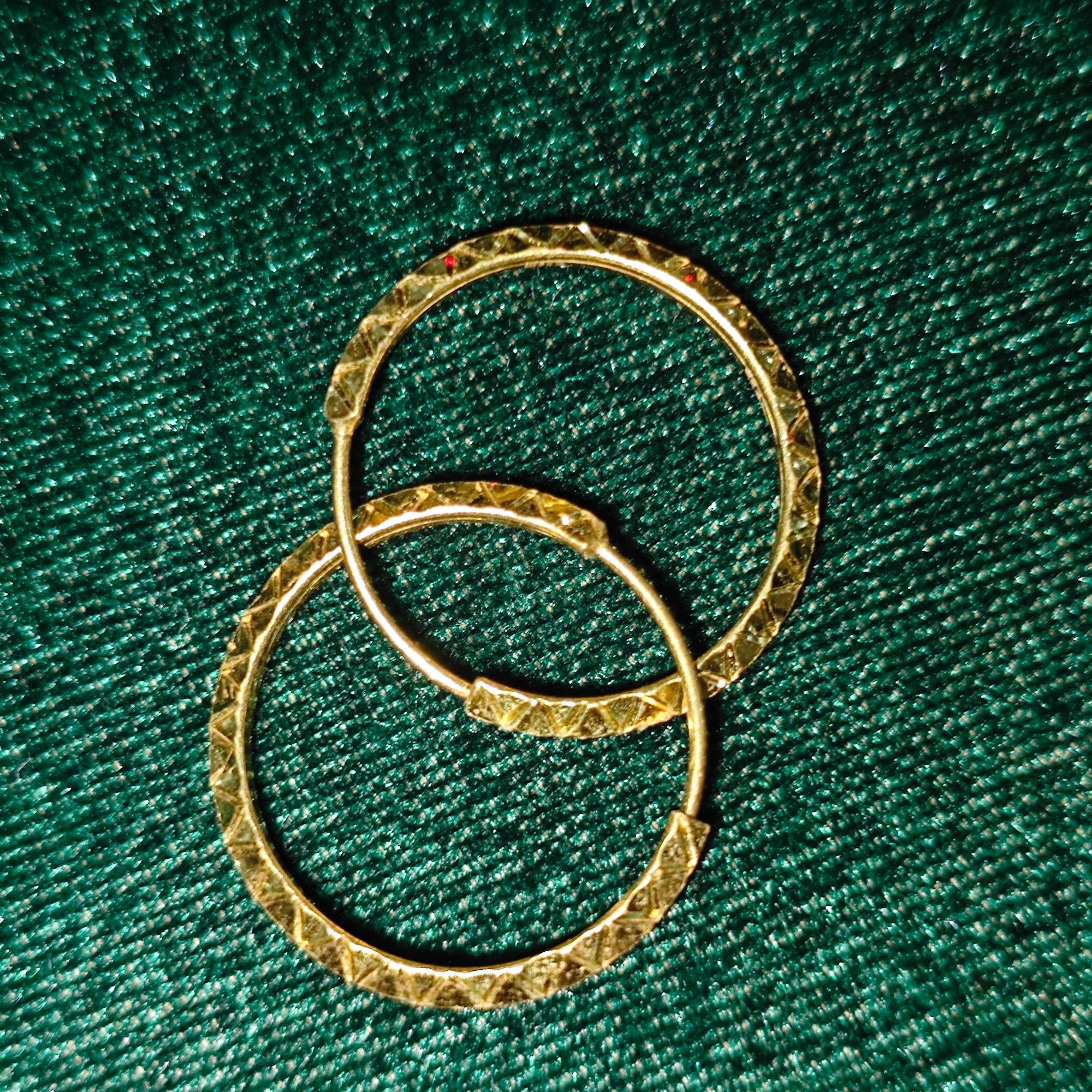 【灵动专属】足金碎冰冰耳环