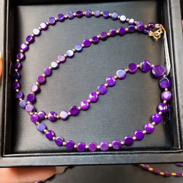 苏纪石（舒俱来）项链18K金镶嵌