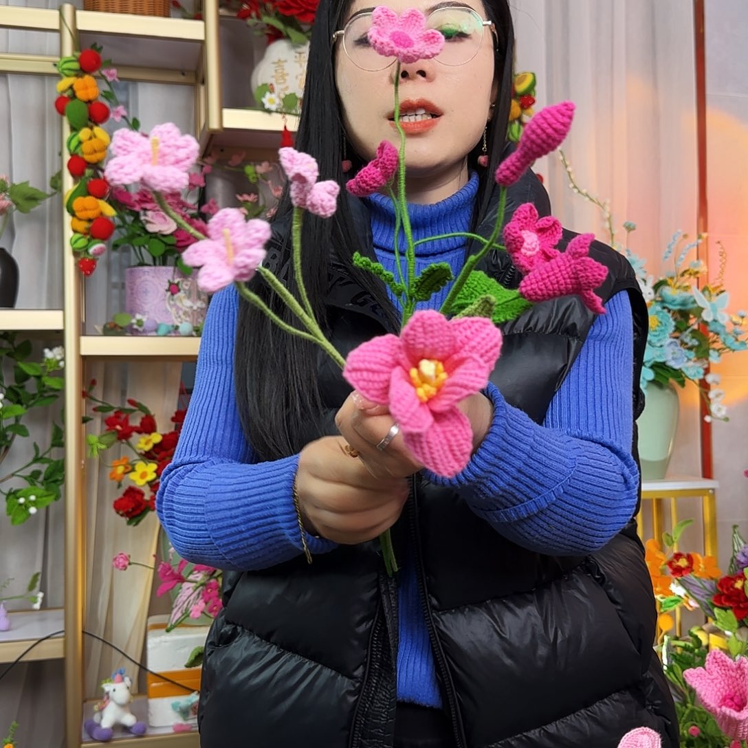 手工钩织设计花束