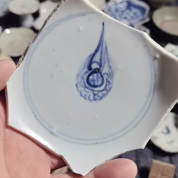 瓷片青花影青杯垫标夲