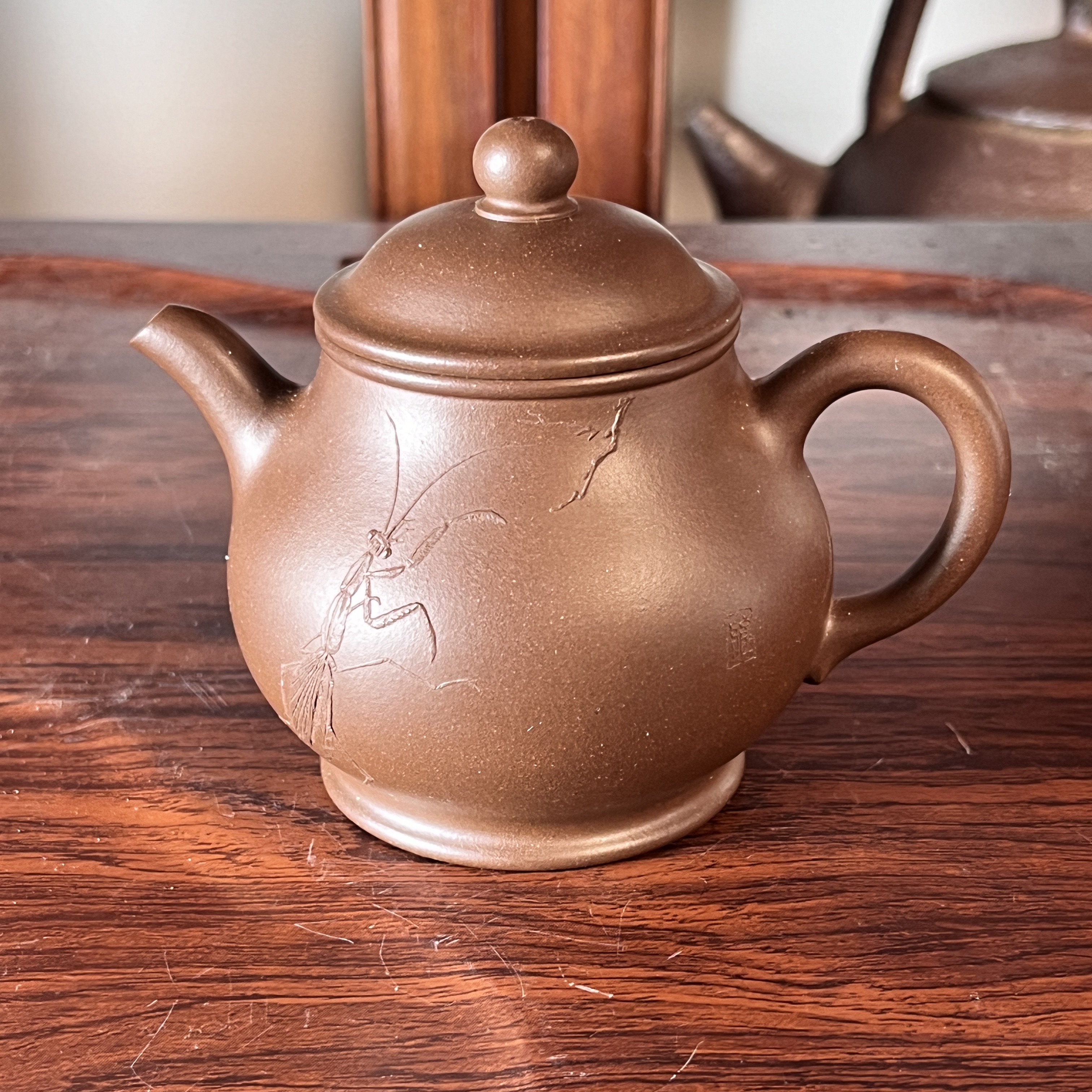 【精品紫砂】-lot022-潘壶-一厂老紫泥-陈永亮-170cc