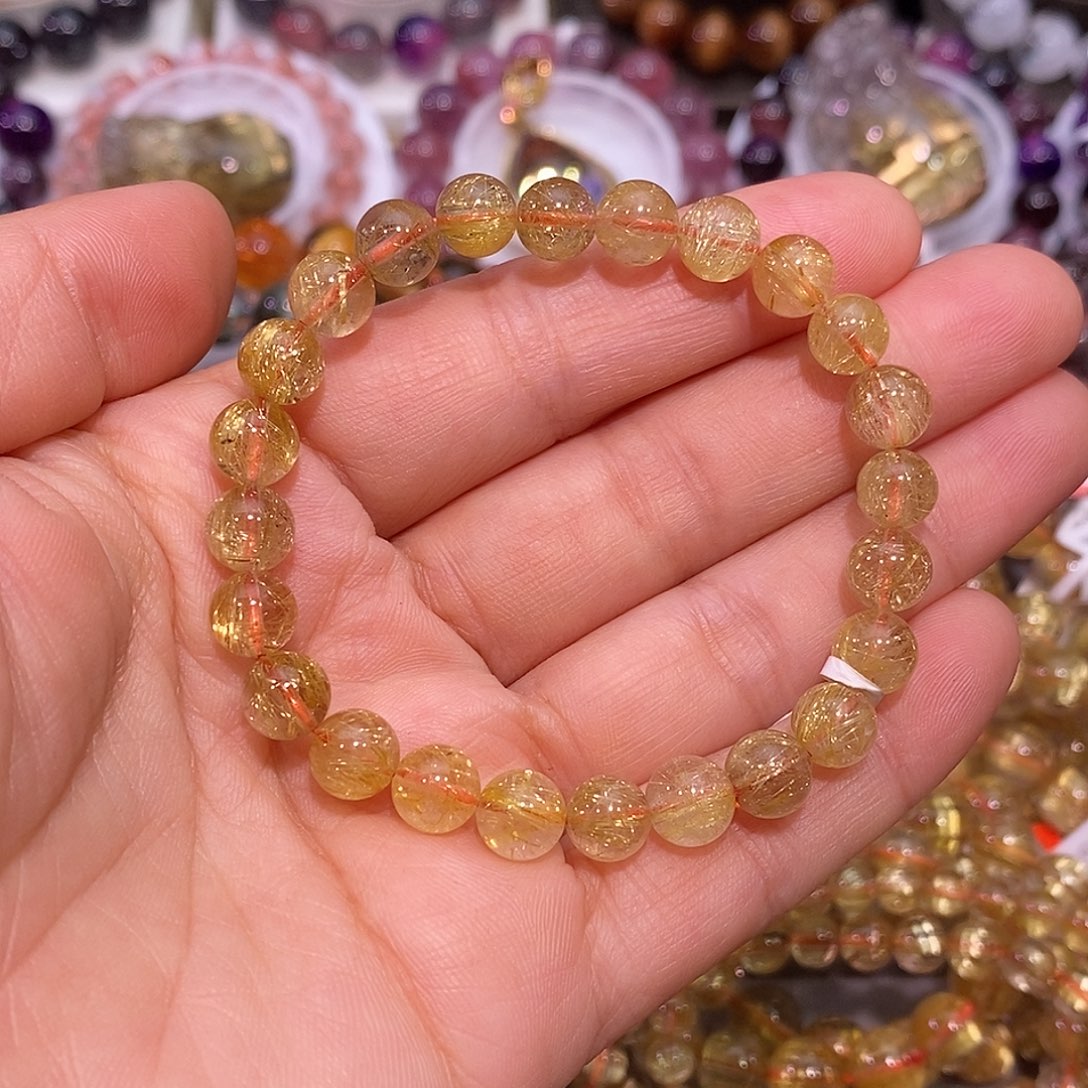 未镶嵌手链水晶金发晶7