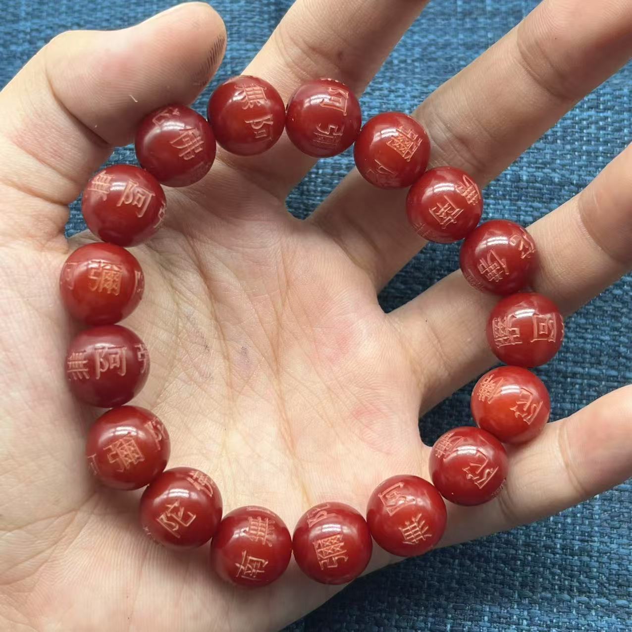 菩提雕刻款精美手串单圈卡12无礼盒菩提根 1641