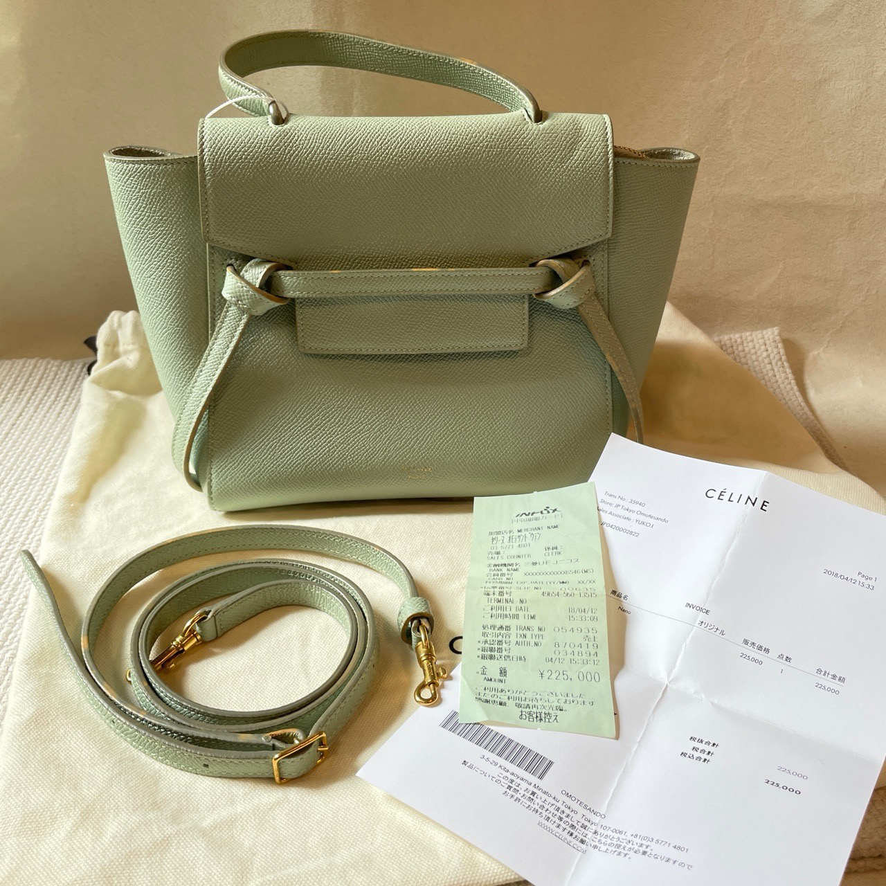 95新 Celine/思琳 Celine/赛琳 Belt Pico 牛油果小号鲶鱼斜挎包