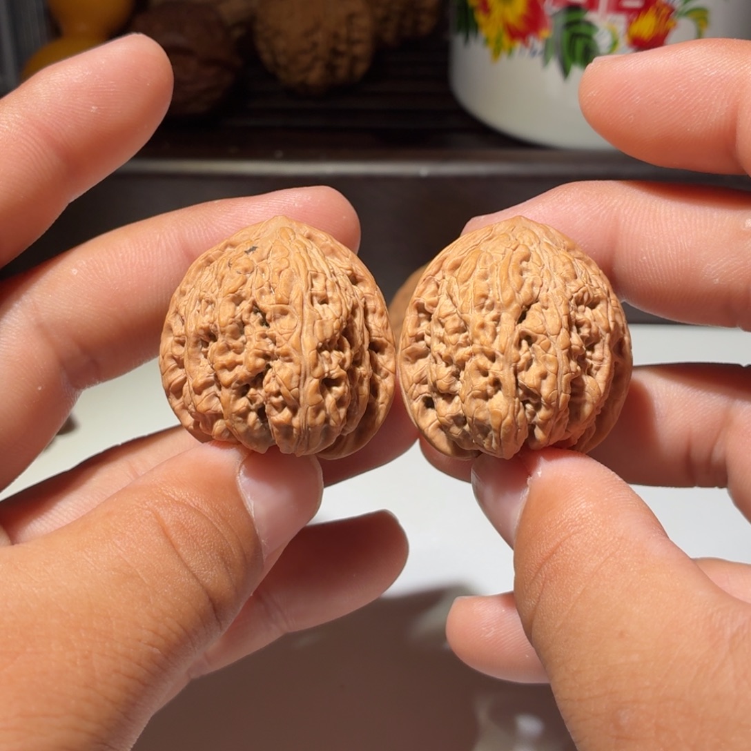 文玩核桃吊坠承德密纹  凹底35.5