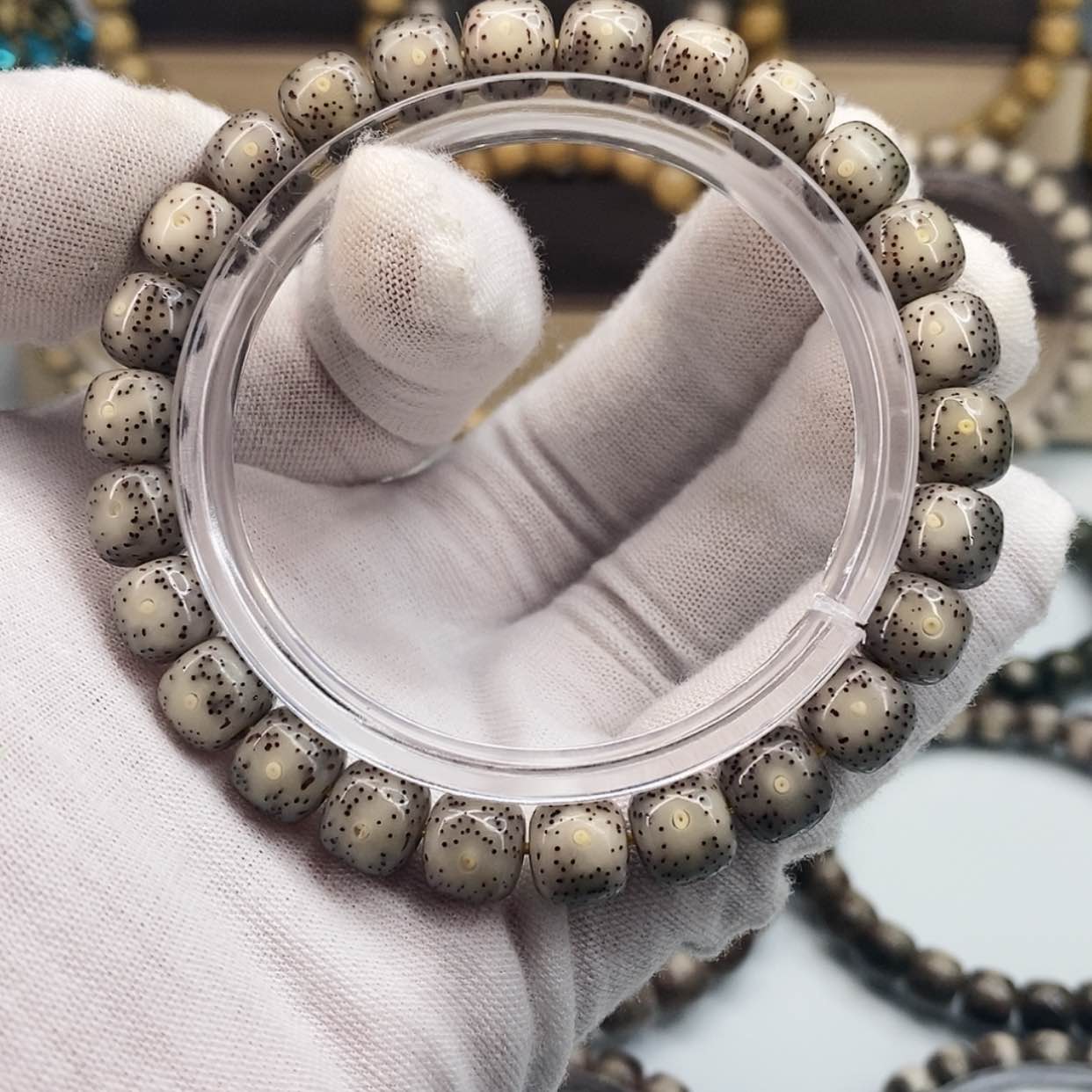 【闪购商品】星月菩提手串一物一图原生态同枝黑冰月朗星稀