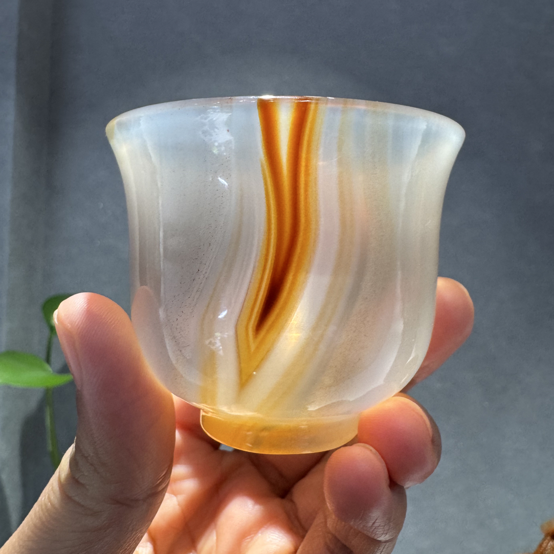 丰林玛瑙天然玛瑙茶杯直径61mm高50mm容量60ml