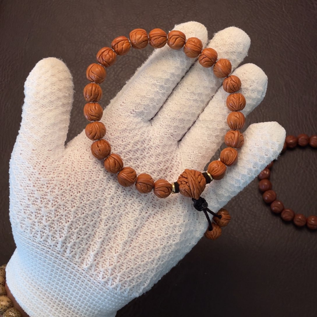 柏香籽/百香籽吊坠龙纹桃核 手持10mm 小尺