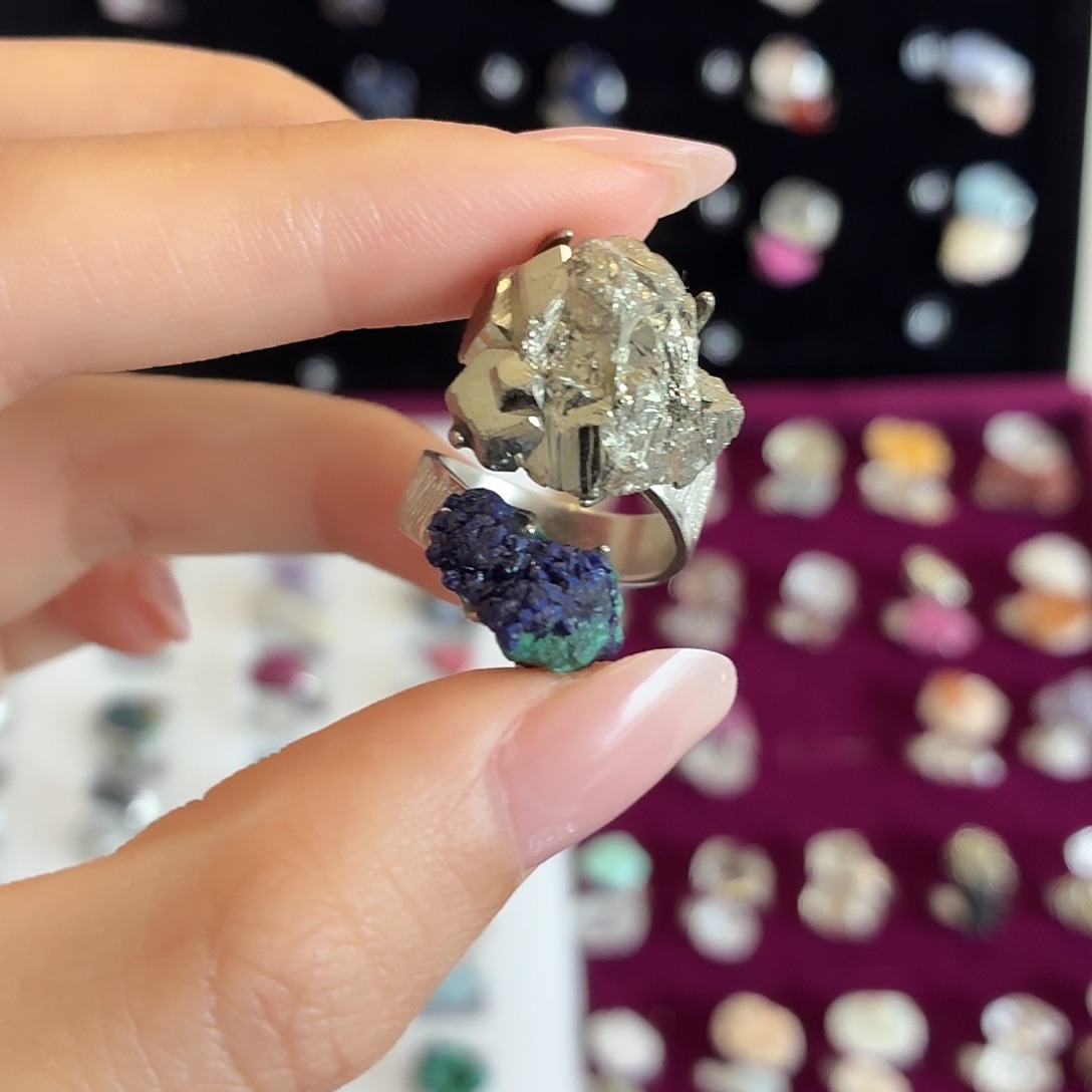 大理石铜合金戒指