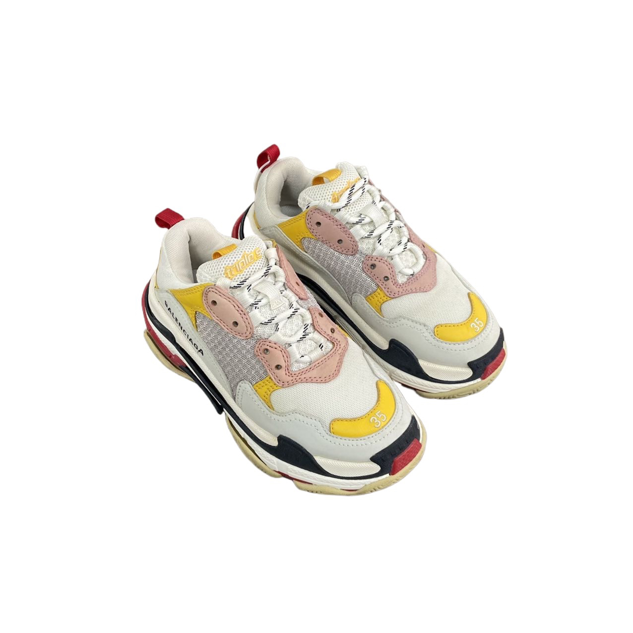 95新 Balenciaga/巴黎世家 35码 triples 黄粉老爹鞋 6162