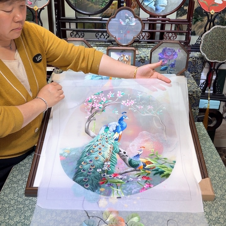 刺绣手工苏绣工艺制作技艺精湛