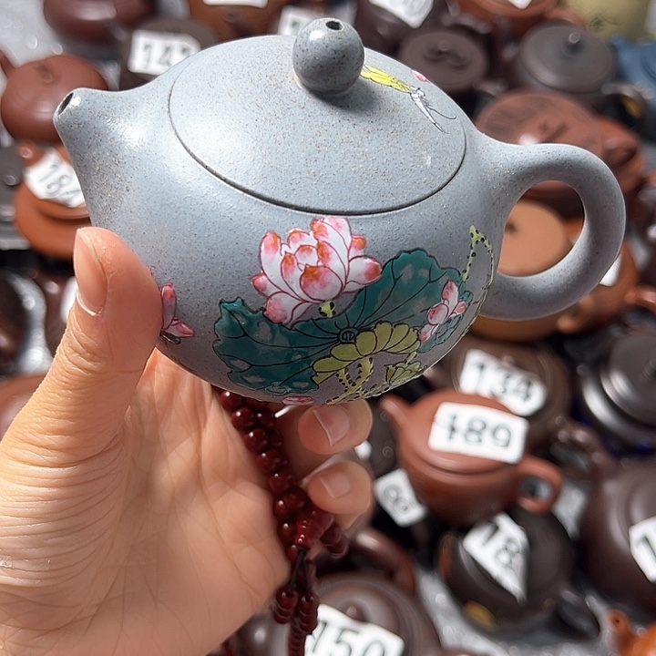 紫砂茶壶紫砂微瑕半手