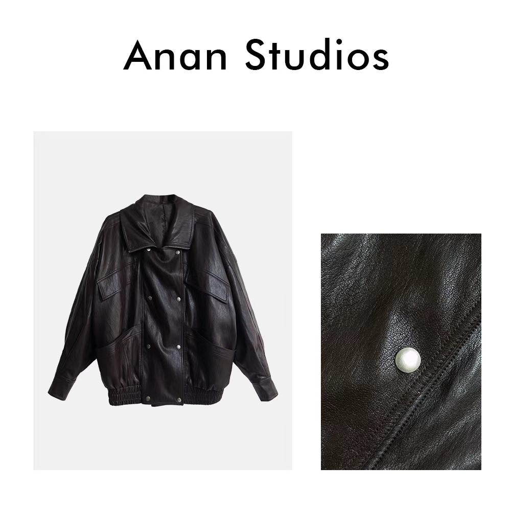 【机车少女】新款短款宽松拉链立领夹克皮衣外套