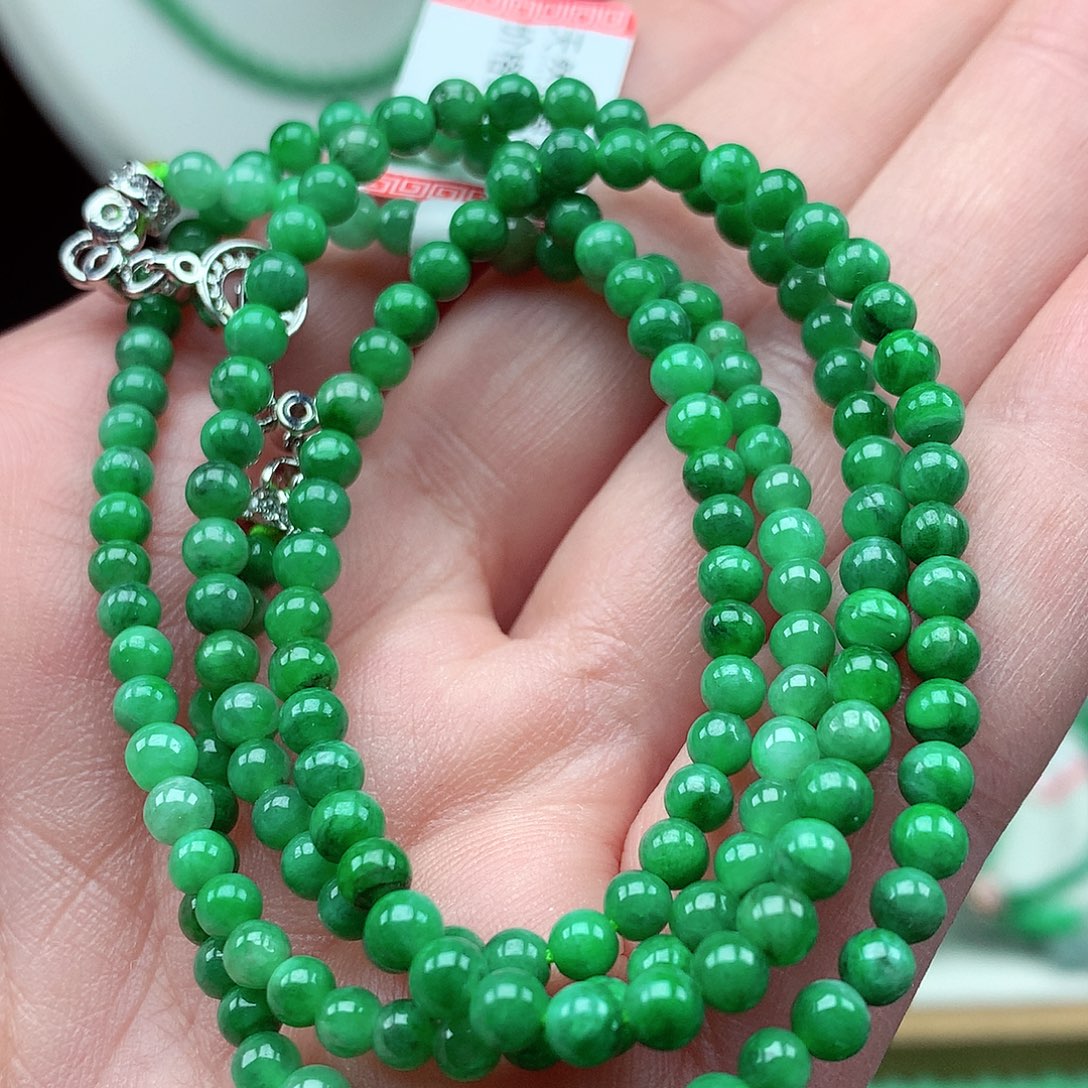 翡翠未镶嵌毛衣链