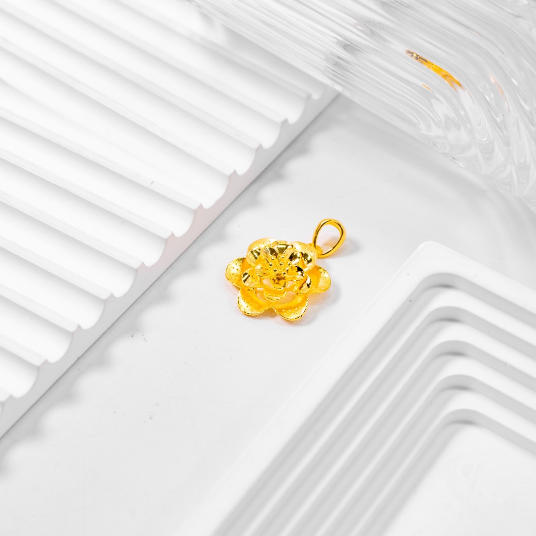 吊坠足银 精致时尚百搭 花容月貌吊坠  轻奢气质