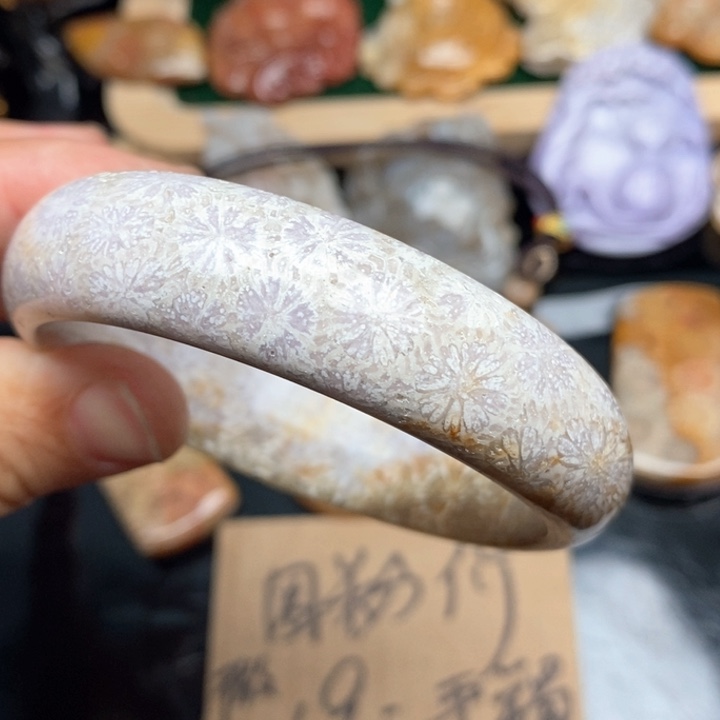硅化珊瑚（珊瑚玉）手镯未镶嵌57.4需要包容